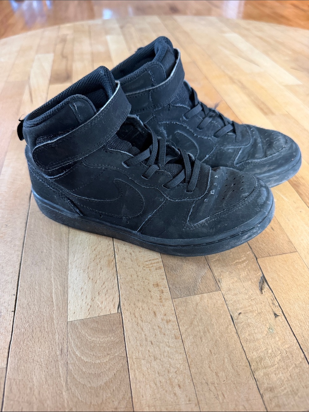 Nike Black High-Top Velcro Strap Sneakers